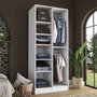 Hanah Home Armario Blanco con Estanterías